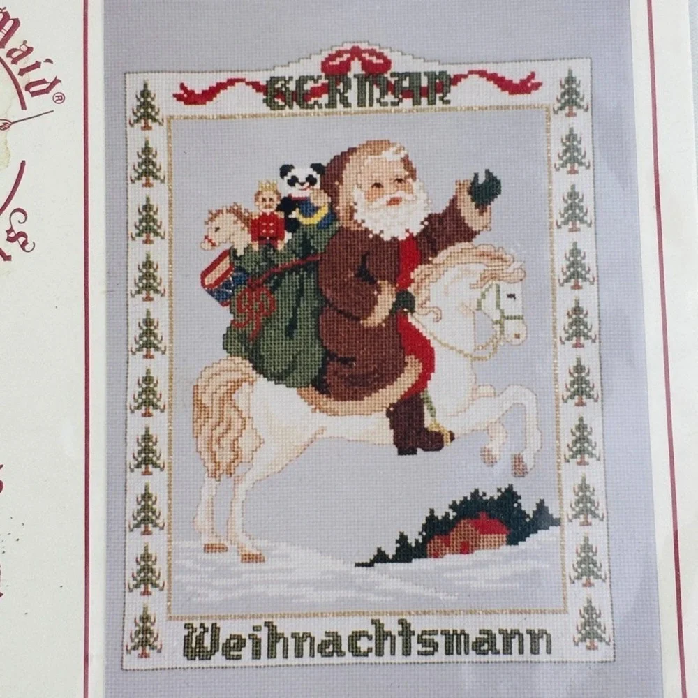 Needle Maid‎ Designs German Christmas Man Cross Stitch Chart NMC-44 Santa